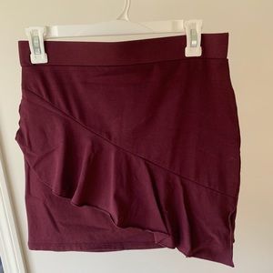 NWOT Forever 21 Maroon Body Con Skirt